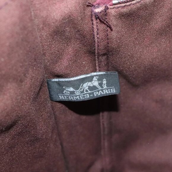 HERMES Fourre Tout MM Hand Bag Canvas Brown Auth 135190 - Picture 10 of 16